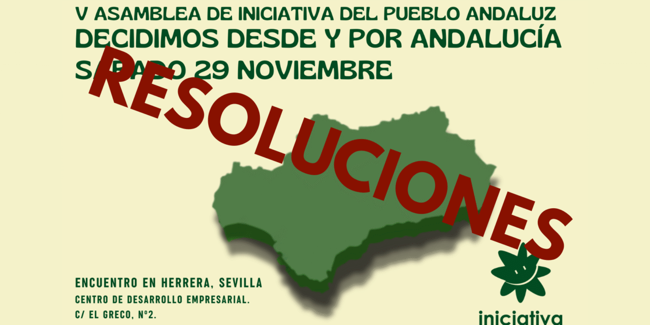 Resoluciones aprobadas en la V Asamblea de IdPA